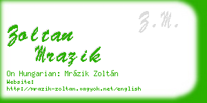 zoltan mrazik business card